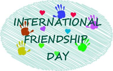 International day of friendship. print vector
