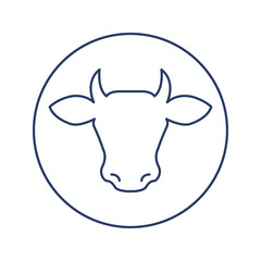 cow head dairy icon vector
