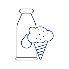 Milk and food dairy icon