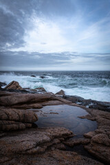 Fototapeta na wymiar sea and rocks on the coast of brazil