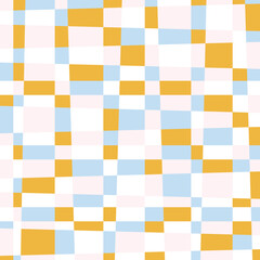 Mosaic pattern. Rectangular figures of various sizes. Minimalistic Scandinavian style. pastel colors. Editable background for packaging, wallpaper, postcard, wrapping paper. Vector illustration, doodl