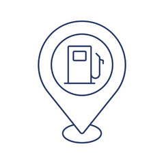 fuel station location pin mark icon