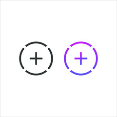 Obraz premium Add, plus flat icon, in solid and gradient color