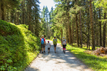 Wonderful mountain trekking route in South Tyrol. Beautiful natural landscapes.