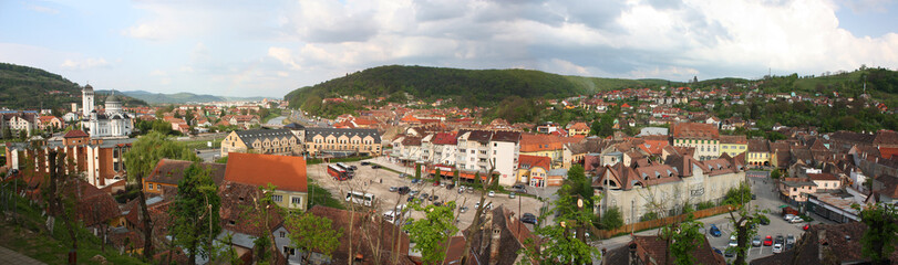 Fototapeta na wymiar Panorama of Sighisoara, Romania
