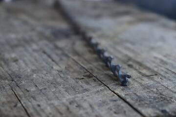 Drill on the wood