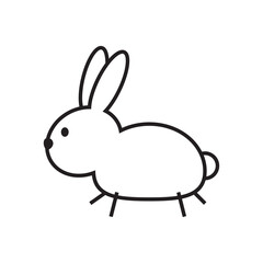 Happy Chinese new year greeting card 2023 with cute rabbit. Animal holidays cartoon character. Rabbit icon vector. Rabbit icon.