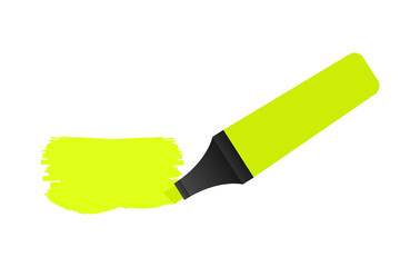 Highlighter pen marker set. School tools. Office supplies. Vector stock illustration. - obrazy, fototapety, plakaty