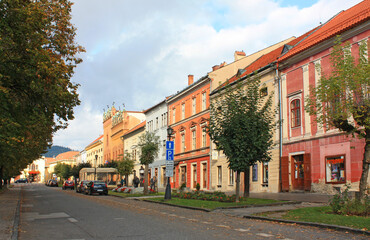 Fototapeta na wymiar Street of Old Town in Levoca, Slovakia