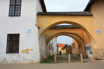 Ancient street of Kezmarok in Slovakia	