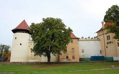 Fototapeta na wymiar Castle in the autumn time in Kezmarok, Slovakia