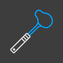 Soup ladle vector icon. Kitchen appliances