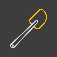 Silicone kitchen spatula vector icon