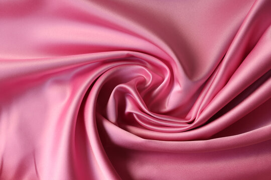 Smooth pink silk. Beautiful delicate pink fabric