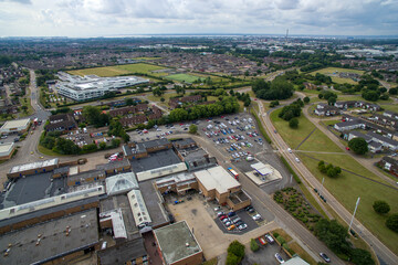 aerial view of  north point shopping centre, Bransholme Hull