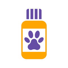 Pet shampoo vector icon. Pet animal sign