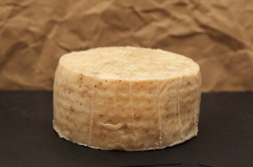 Produce of Spain - mixed milk specialty cheese with black garlic