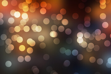 abstract bokeh on black background. Holiday concept color gradient