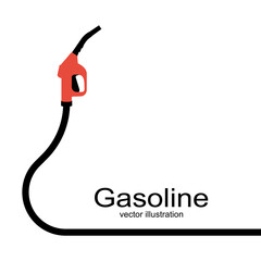 Landing page fuel pump. Petrol station sign. Gas station sign. Gasoline pump nozzle. Fuel background. Vector illustration. Gasoline pump with drop. Fuel pump icon.