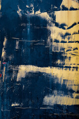 a textural abstract of an urban wall painted yellow and navy blue