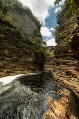 waterfall in the city of Ibicoara, Chapada Diamantina, State of Bahia, Brazil