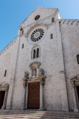 Fototapeta na wymiar Portal of the cathedral San Sabino in Bari, Southern Italy