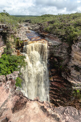 Fototapeta na wymiar waterfall in the city of Ibicoara, Chapada Diamantina, State of Bahia, Brazil