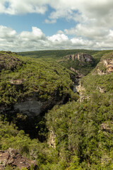 waterfall in the city of Ibicoara, Chapada Diamantina, State of Bahia, Brazil