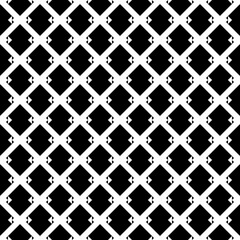 Repeated white diagonal lines on black background. Grid wallpaper. Seamless surface pattern design with stripes and triangles ornament. Grill motif. Digital paper for textile print, web designing.