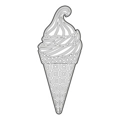 Ice Cream coloring book. Children's sweets. antistress.
