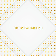 White and gold luxury background. Vector illustration.
