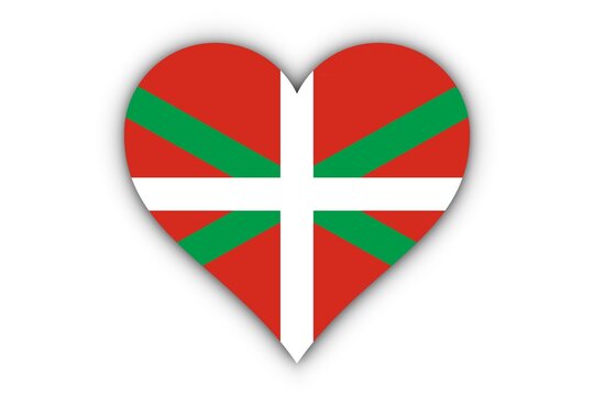 Bandera de Euskadi en coraz&oacute;n