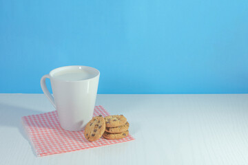 cup of coffee and cookies