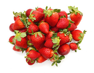 Strawberries isolated over white background