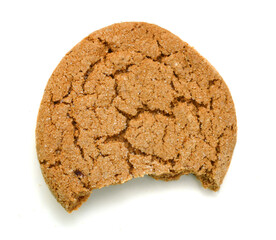 oat cookies closeup on white background.