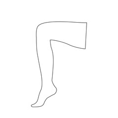 Female legs silhouette