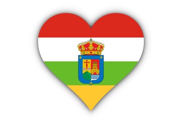 Bandera de La Rioja en corazón
