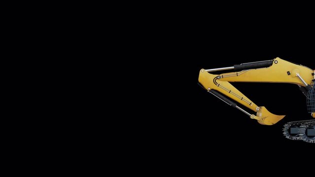 Excavator Income The Scene, 3840&times;2160.11 Second Long.Alpha Transparent