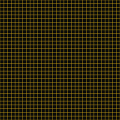 Black background with golden grid. Vector illustration.