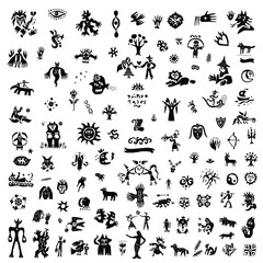 fairy tale characters set, graphic design elements  