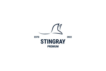 Stingray fish design sea animal logo vector illustration idea