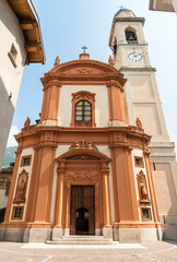 View of the San Vincenzo Sanctuary in Cernobbio, province of Como, Lombardy, Italy