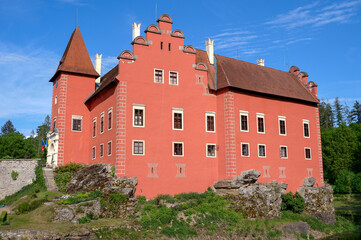 Obraz premium Cervena Lhota. One of the most visited castles in the Czech Republic.