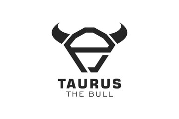 Letter P logo, Bull logo,head bull logo, monogram Logo Design Template Element