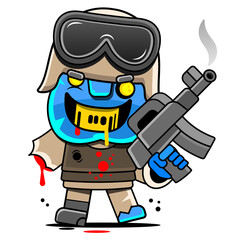 Vector illustration of halloween zombies. Vector illustration of halloween zombies. Blue zombies. Ready for party. 31 October. Halloween