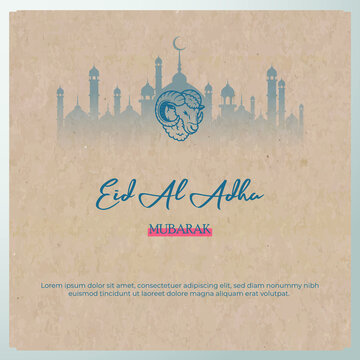 Eid Al Adha, Eid Mubarak, Kurban Bayramı Post Design