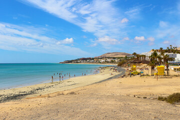 Fototapeta na wymiar Playa en Costa Calma, Fuerteventura, Islas Canarias