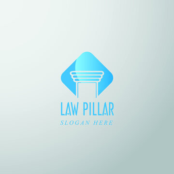 Law logo blue vector design