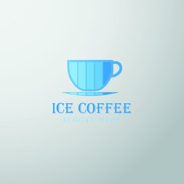 Coffee Logo blue and color vector design