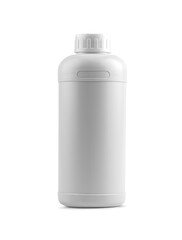 Bottle white plastic container. Insolated, Background
